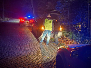 Zatrzymani przed granicą z Niemcami. Fot. MOSG Zatrzymani przed granicą z Niemcami. Fot. MOSG