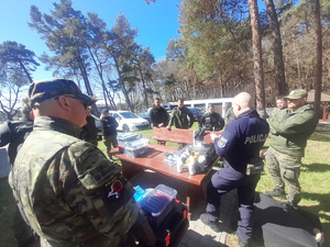 Szkolenie grupowe psów służbowych. Fot. MOSG Szkolenie grupowe psów służbowych. Fot. MOSG