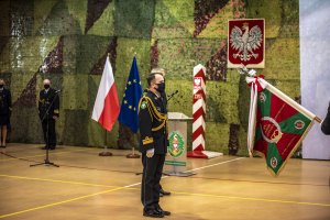 Fot. A. Kubiak Funkcjonariusze na zbiórce z okazji Święta Niepodległości.