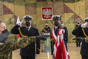 Fot. A. Kubiak Nowi funkcjonariusze MOSG podczas ślubowania.