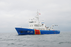 Fot. MOSG Jednostka pływająca SG-311 na morskim patrolu.