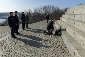 Fot. Andrzej Kubiak Biskup polowy Wojska Polskiego z wizytą w Morskim Oddziale Straży Granicznej.