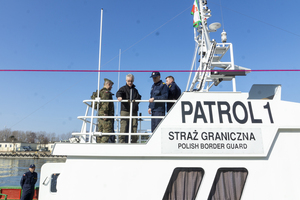 Fot. Andrzej Kubiak Biskup polowy Wojska Polskiego z wizytą w Morskim Oddziale Straży Granicznej.