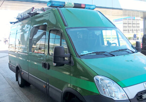 Pojazd służbowy Straży Granicznej wykorzystywany do działań minersko-pirotechnicznych Pojazd służbowy Straży Granicznej wykorzystywany do działań minersko-pirotechnicznych