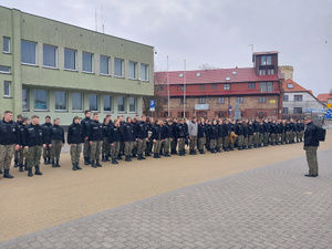 Młodzież szkolna w Placówce Straży Granicznej w Ustce. Fot. MOSG Młodzież szkolna w Placówce Straży Granicznej w Ustce. Fot. MOSG