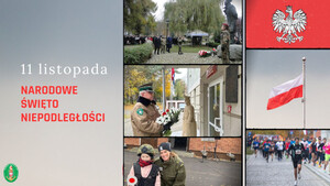 Plakat z okazji Święta Niepodległości. Wyk. Zespół Prasowy MOSG Plakat z okazji Święta Niepodległości. Wyk. Zespół Prasowy MOSG