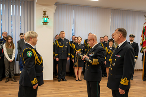 Pożegnanie ze służbą kpt. SG Iwy Rowińskiej. Fot. Piotr Kurasz Pożegnanie ze służbą kpt. SG Iwy Rowińskiej. Fot. Piotr Kurasz