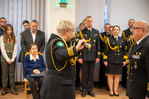 Pożegnanie ze służbą kpt. SG Iwy Rowińskiej. Fot. Piotr Kurasz Pożegnanie ze służbą kpt. SG Iwy Rowińskiej. Fot. Piotr Kurasz