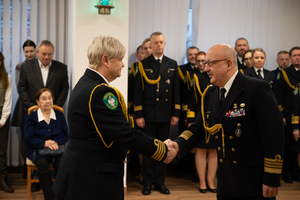 Pożegnanie ze służbą kpt. SG Iwy Rowińskiej. Fot. Piotr Kurasz Pożegnanie ze służbą kpt. SG Iwy Rowińskiej. Fot. Piotr Kurasz