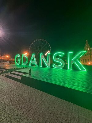 Napis Gdańsk na Ołowiance. Fot. MOSG Napis Gdańsk na Ołowiance. Fot. MOSG