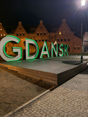 Napis Gdańsk na Ołowiance. Fot. MOSG Napis Gdańsk na Ołowiance. Fot. MOSG