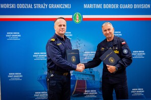 Podpisanie porozumień w zakresie ochrony granicy państwowej na morzu oraz bezpieczeństwa polskich obszarów morskich. Fot. Łukasz Zwoliński WOiP Podpisanie porozumień w zakresie ochrony granicy państwowej na morzu oraz bezpieczeństwa polskich obszarów morskich. Fot. Łukasz Zwoliński WOiP